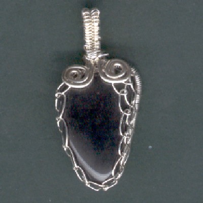 Apache Tear Pendant - Handcrafted Jewelry