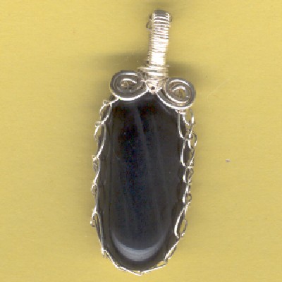 Apache Tear Pendant - Handcrafted Jewelry