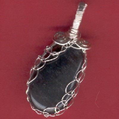 Apache Tear Pendant - Handcrafted Jewelry