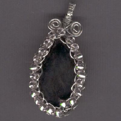 Apache Tear Pendant - Handcrafted Jewelry