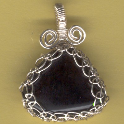 Apache Tear Pendant - Handcrafted Jewelry