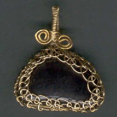 Apache Tear Pendant - Handcrafted Jewelry