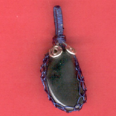 Apache Tear Pendant - Handcrafted Jewelry