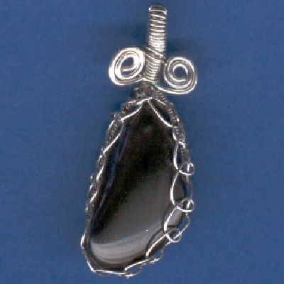 Apache Tear Pendant - Handcrafted Jewelry