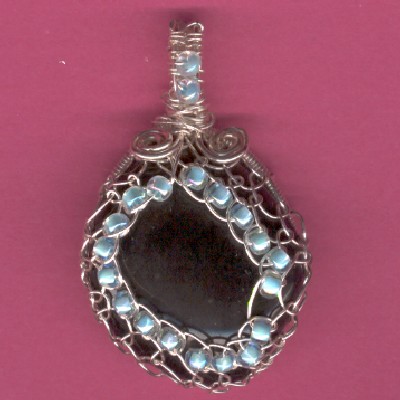 Apache Tear Pendant - Handcrafted Jewelry