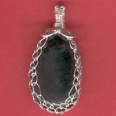 Apache Tear Pendant - Handcrafted Jewelry