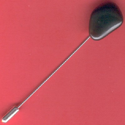 Apache Tear Stick Pin - Handcrafted Jewelry