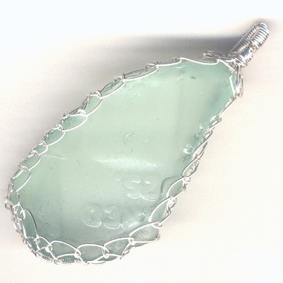 I Lost My Pop Bottle Beach Glass Pendant Jewelry