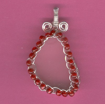 Clear Beach Glass Pendant - Handcrafted Jewelry