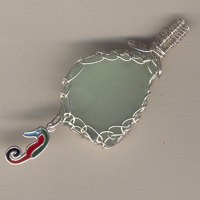 Dolphin Playing at the Beach Pendant - Handcrafted Jewelry