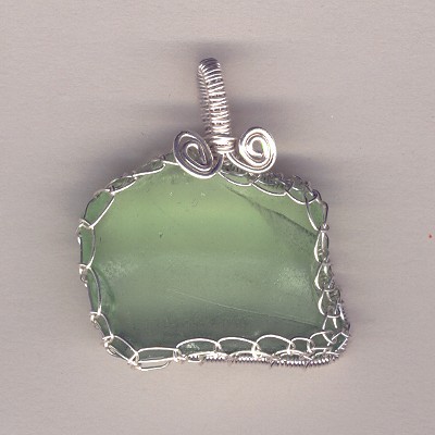 Beach Glass Pendant - Handcrafted Jewelry