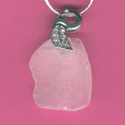 Beach Glass Pendant - Handcrafted Jewelry