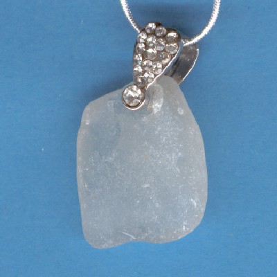 Beach Glass Pendant - Handcrafted Jewelry
