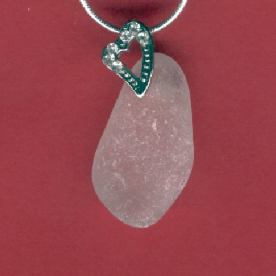 Beach Glass Pendant - Handcrafted Jewelry