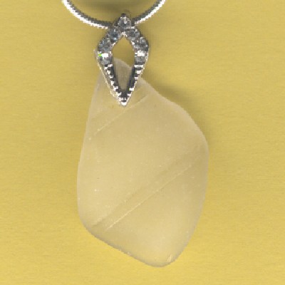 Beach Glass Pendant - Handcrafted Jewelry