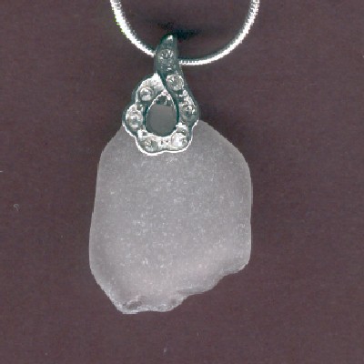 Beach Glass Pendant - Handcrafted Jewelry