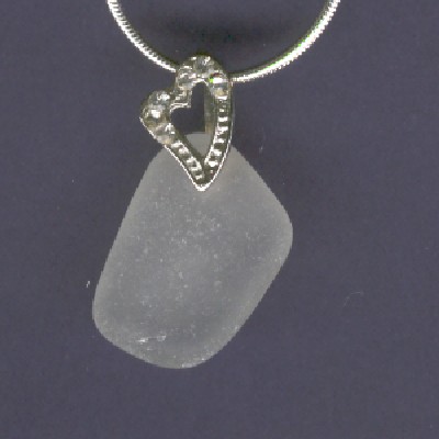 Beach Glass Pendant - Handcrafted Jewelry
