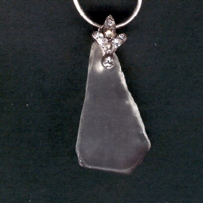 Beach Glass Pendant - Handcrafted Jewelry