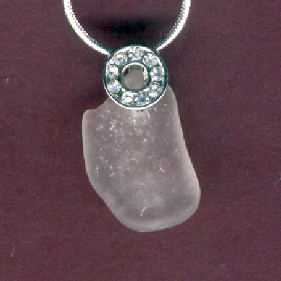 Beach Glass Pendant - Handcrafted Jewelry