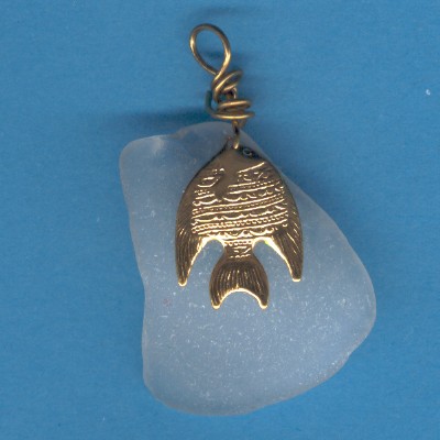 Beach Glass Pendant - Handcrafted Jewelry