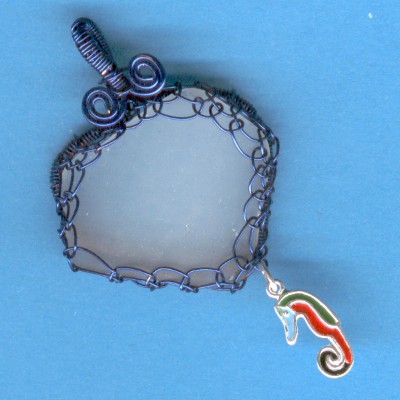 Colorful Seahorse Beach Glass Pendant - Handcrafted Jewelry