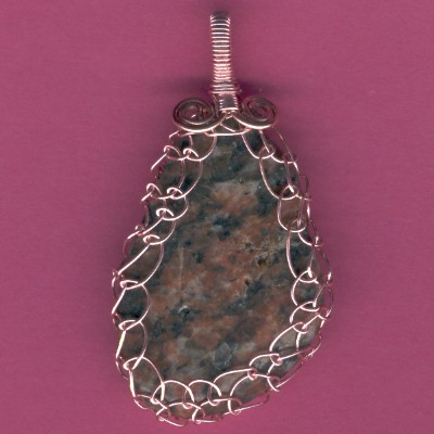 Pink and Brown Slice - Handcrafted Jewelry