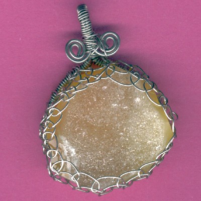 Sparkling Yellow Druzy Pendant Jewelry
