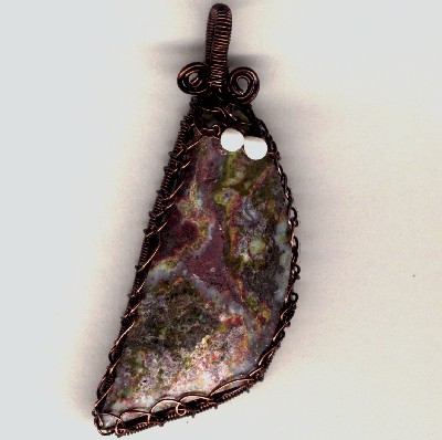 Moon of Native Copper in Matrix Pendant Jewelry