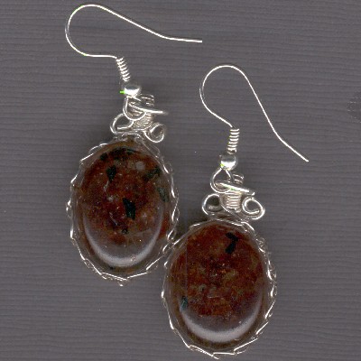 Oval Garnet Earrings - Handcrafted Jewelry