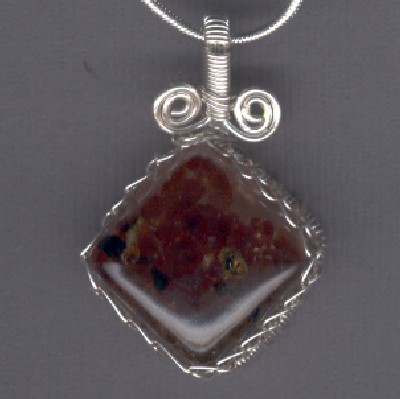 Diamond of Garnet Pendant - Handcrafted Jewelry