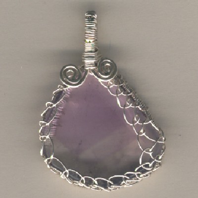 Pale Amethyst Pendant - Handcrafted Jewelry