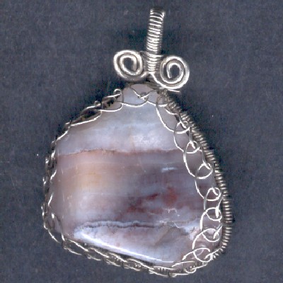 Layers of Pink and Purple Pendant - Handcrafted Jewelry