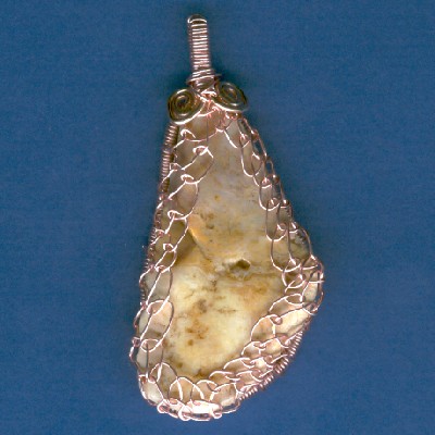 Pink Jasper Pendant - Handcrafted Jewelry