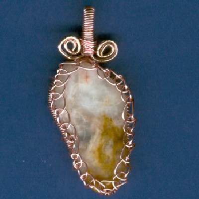 Chalcedony Pendant - Handcrafted Jewelry