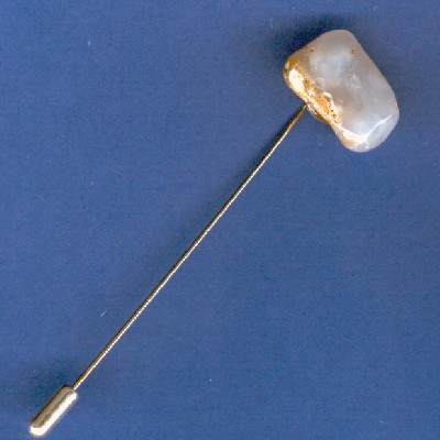 Chalcedony Stick Pin - Handcrafted Jewelry