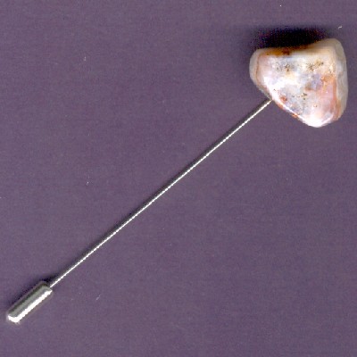 Chalcedony Stick Pin - Handcrafted Jewelry
