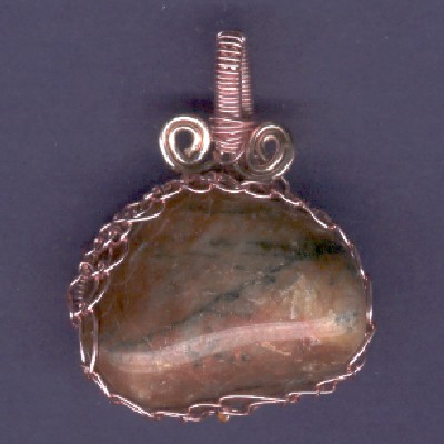 Washington State Beach Agate Pendant - Handcrafted Jewelry